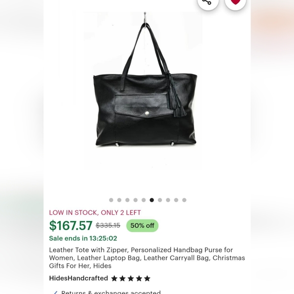 New Leather Work tote - Picture 2 of 7